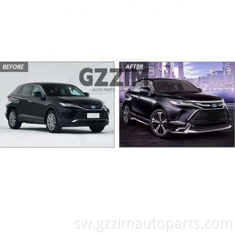 Mbele ya plastiki na kit bumper mwili kwa 2022 Harrier m Kit Kit Kit